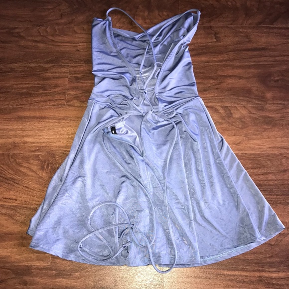 Tobi forever blue lace up skater dress - Picture 8 of 8